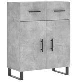 VidaXL Dressoir 69,5x34x90 cm bewerkt hout betongrijs