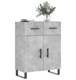VidaXL Dressoir 69,5x34x90 cm bewerkt hout betongrijs