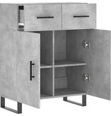 VidaXL Dressoir 69,5x34x90 cm bewerkt hout betongrijs