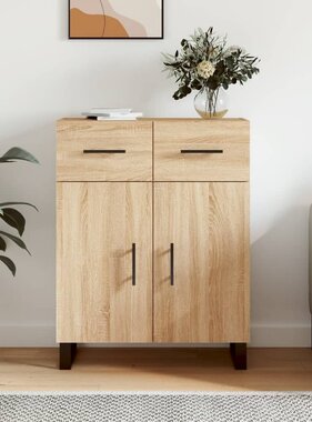 VidaXL Dressoir 69,5x34x90 cm bewerkt hout sonoma eikenkleurig