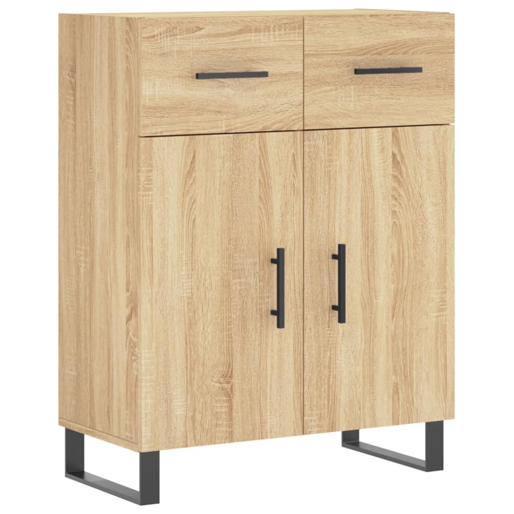 VidaXL Dressoir 69,5x34x90 cm bewerkt hout sonoma eikenkleurig