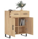 VidaXL Dressoir 69,5x34x90 cm bewerkt hout sonoma eikenkleurig