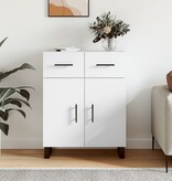 VidaXL Dressoir 69,5x34x90 cm bewerkt hout wit