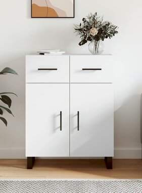 VidaXL Dressoir 69,5x34x90 cm bewerkt hout wit