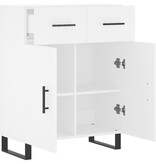 VidaXL Dressoir 69,5x34x90 cm bewerkt hout wit