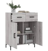 VidaXL Dressoir 69,5x34x90 cm bewerkt hout grijs sonoma eikenkleurig