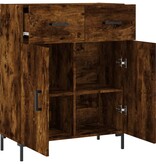 VidaXL Dressoir 69,5x34x90 cm bewerkt hout gerookt eikenkleurig