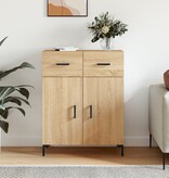 VidaXL Dressoir 69,5x34x90 cm bewerkt hout sonoma eikenkleurig