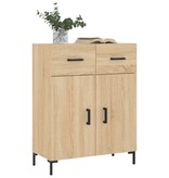 VidaXL Dressoir 69,5x34x90 cm bewerkt hout sonoma eikenkleurig