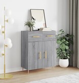 VidaXL Dressoir 69,5x34x90 cm bewerkt hout grijs sonoma eikenkleurig
