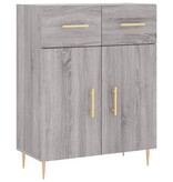 VidaXL Dressoir 69,5x34x90 cm bewerkt hout grijs sonoma eikenkleurig