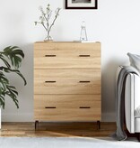 VidaXL Dressoir 69,5x34x90 cm bewerkt hout sonoma eikenkleurig