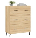 VidaXL Dressoir 69,5x34x90 cm bewerkt hout sonoma eikenkleurig
