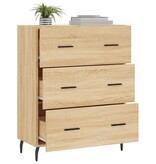 VidaXL Dressoir 69,5x34x90 cm bewerkt hout sonoma eikenkleurig