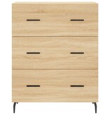 VidaXL Dressoir 69,5x34x90 cm bewerkt hout sonoma eikenkleurig