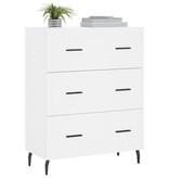 VidaXL Dressoir 69,5x34x90 cm bewerkt hout wit