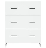 VidaXL Dressoir 69,5x34x90 cm bewerkt hout wit