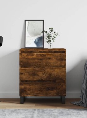 VidaXL Dressoir 60x35x70 cm bewerkt hout gerookt eikenkleurig