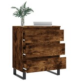 VidaXL Dressoir 60x35x70 cm bewerkt hout gerookt eikenkleurig