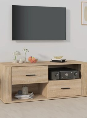 VidaXL Tv-meubel 100x35x40 cm bewerkt hout sonoma eikenkleurig
