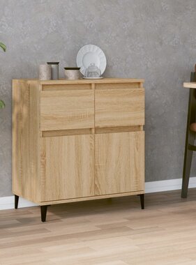 VidaXL Dressoir 60x35x70 cm bewerkt hout sonoma eikenkleurig