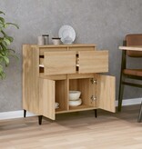 VidaXL Dressoir 60x35x70 cm bewerkt hout sonoma eikenkleurig