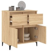 VidaXL Dressoir 60x35x70 cm bewerkt hout sonoma eikenkleurig