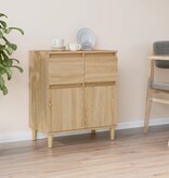 VidaXL Dressoir 60x35x70 cm bewerkt hout sonoma eikenkleurig