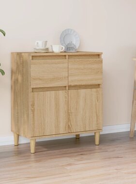 VidaXL Dressoir 60x35x70 cm bewerkt hout sonoma eikenkleurig