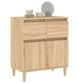 VidaXL Dressoir 60x35x70 cm bewerkt hout sonoma eikenkleurig