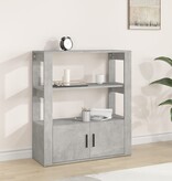 VidaXL Dressoir 80x30x90 cm bewerkt hout betongrijs
