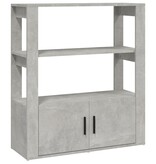 VidaXL Dressoir 80x30x90 cm bewerkt hout betongrijs