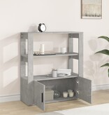 VidaXL Dressoir 80x30x90 cm bewerkt hout betongrijs