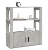 VidaXL Dressoir 80x30x90 cm bewerkt hout betongrijs