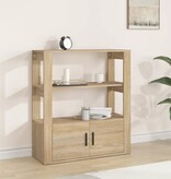 VidaXL Dressoir 80x30x90 cm bewerkt hout sonoma eikenkleurig