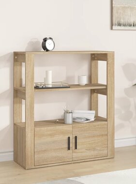 VidaXL Dressoir 80x30x90 cm bewerkt hout sonoma eikenkleurig