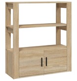 VidaXL Dressoir 80x30x90 cm bewerkt hout sonoma eikenkleurig