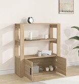 VidaXL Dressoir 80x30x90 cm bewerkt hout sonoma eikenkleurig