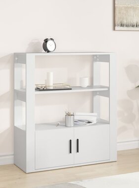 VidaXL Dressoir 80x30x90 cm bewerkt hout wit