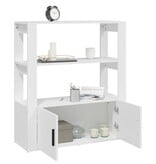 VidaXL Dressoir 80x30x90 cm bewerkt hout wit