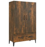 VidaXL Hoge kast 70x31x115 cm bewerkt hout gerookt eikenkleurig