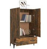 VidaXL Hoge kast 70x31x115 cm bewerkt hout gerookt eikenkleurig