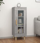 VidaXL Dressoir 34,5x34x90 cm bewerkt hout grijs sonoma eikenkleurig