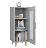 VidaXL Dressoir 34,5x34x90 cm bewerkt hout grijs sonoma eikenkleurig