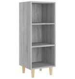 VidaXL Dressoir 34,5x32,5x90 cm bewerkt hout grijs sonoma eikenkleurig