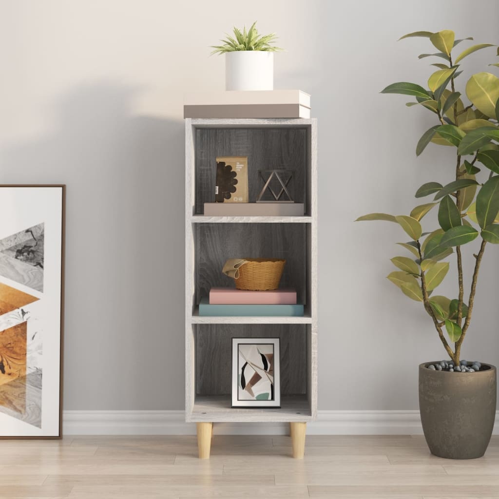 VidaXL Dressoir 34,5x32,5x90 cm bewerkt hout grijs sonoma eikenkleurig