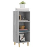 VidaXL Dressoir 34,5x32,5x90 cm bewerkt hout grijs sonoma eikenkleurig