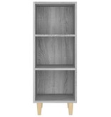 VidaXL Dressoir 34,5x32,5x90 cm bewerkt hout grijs sonoma eikenkleurig