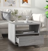 VidaXL Salontafel 55x55x40 cm bewerkt hout grijs sonoma eikenkleurig
