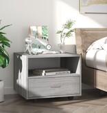 VidaXL Salontafel 55x55x40 cm bewerkt hout grijs sonoma eikenkleurig